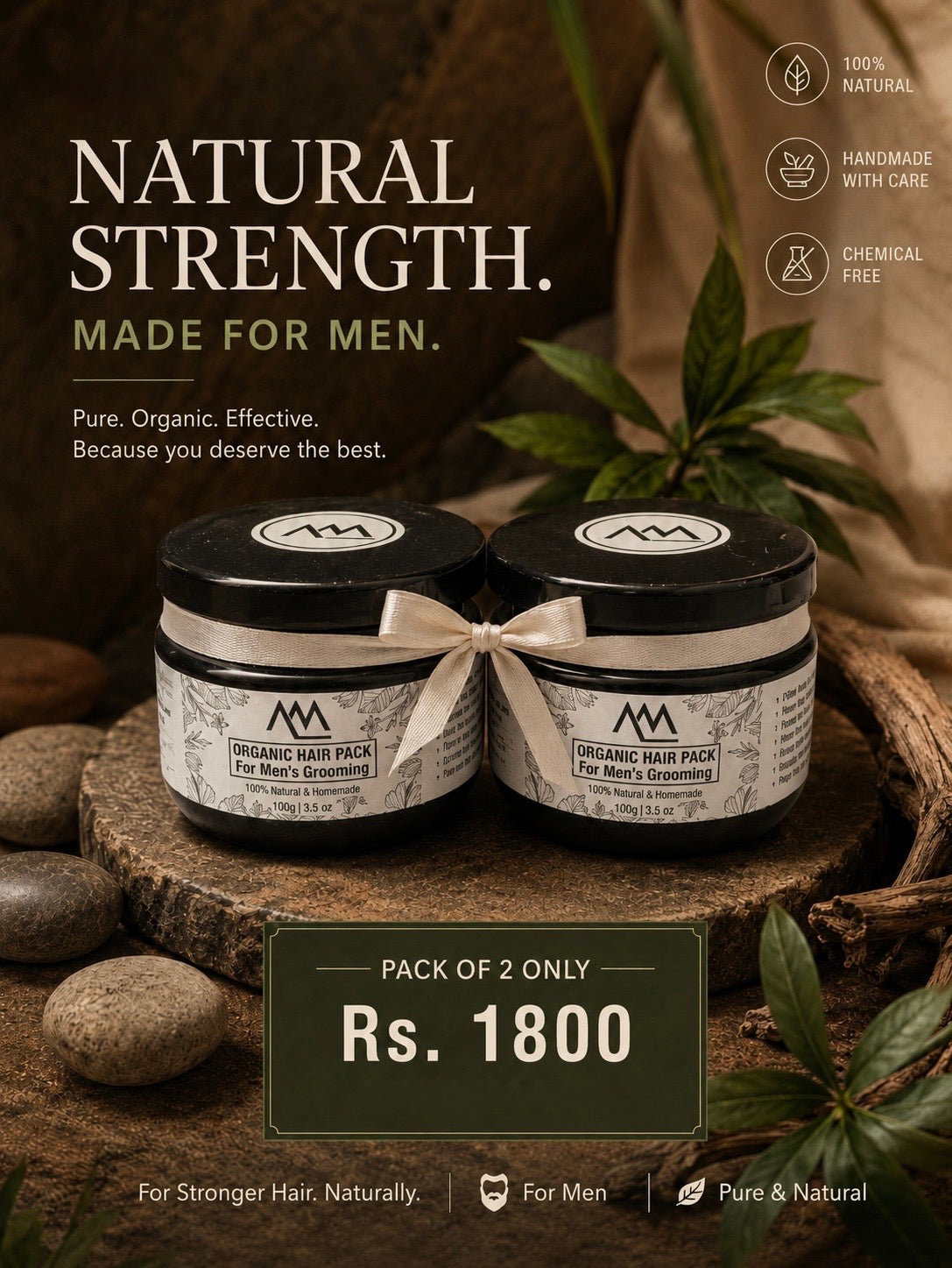 Men’s Grooming Hair Pack - Pack of 2